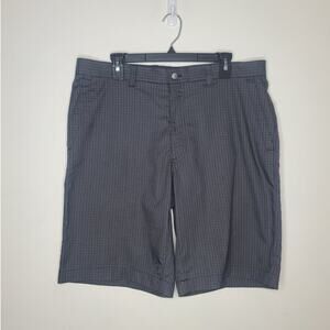 Callaway grey black plaid athletic golf shorts - 34